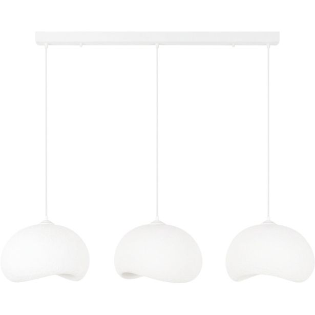 Riippuvalaisin Linento Lighting Yontu 15853A, 3-osainen, valkoinen
