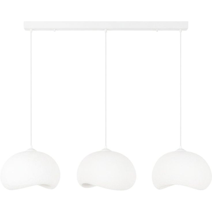 Riippuvalaisin Linento Lighting Yontu 15853A, 3-osainen, valkoinen