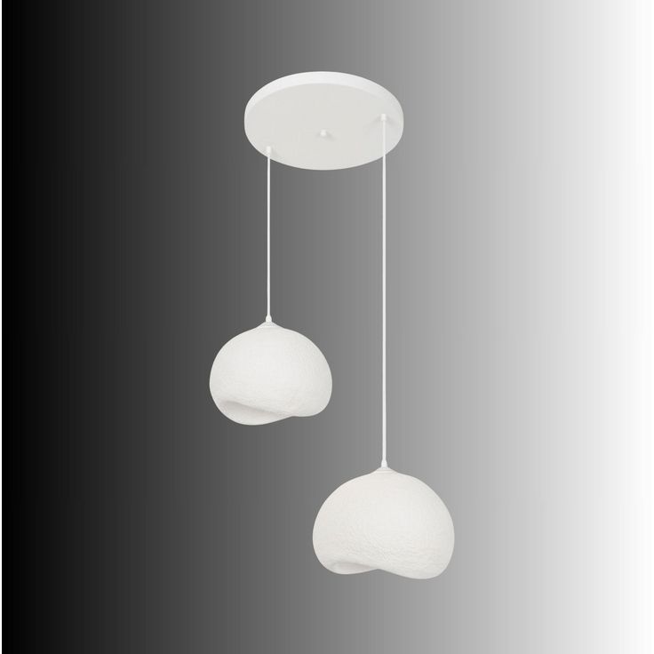 Riippuvalaisin Linento Lighting Yontu pyöreä 2-osainen valkoinen