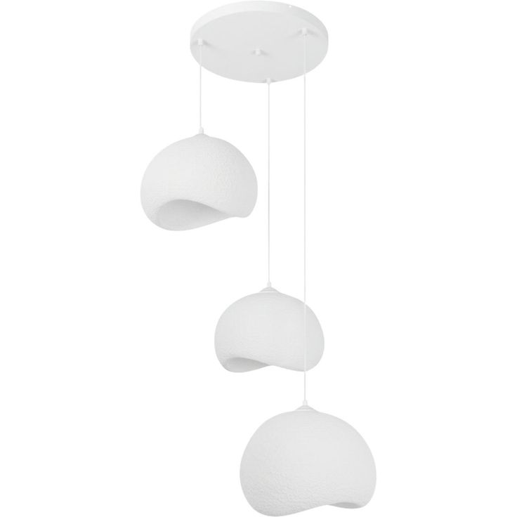 Riippuvalaisin Linento Lighting Yontu 3-osainen valkoinen