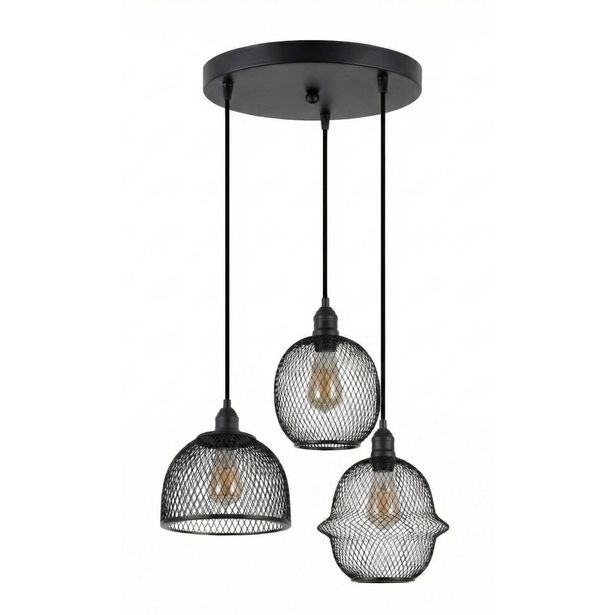 Riippuvalaisin Linento Lighting Berk 16401 - 1, 3-osainen, musta