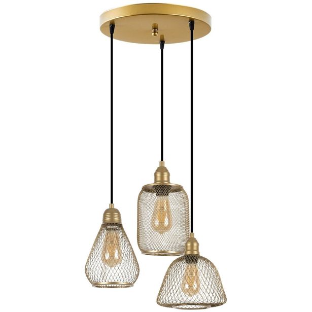 Riippuvalaisin Linento Lighting Berk 3-osainen kulta