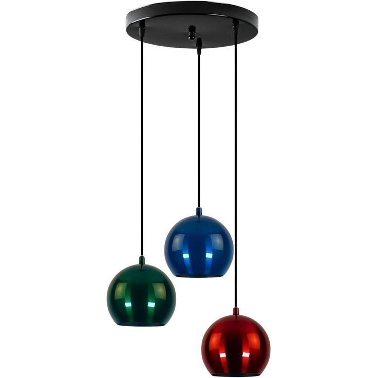 Riippuvalaisin Linento Lighting Orbit 30-15 B, 3-osainen, monivärinen