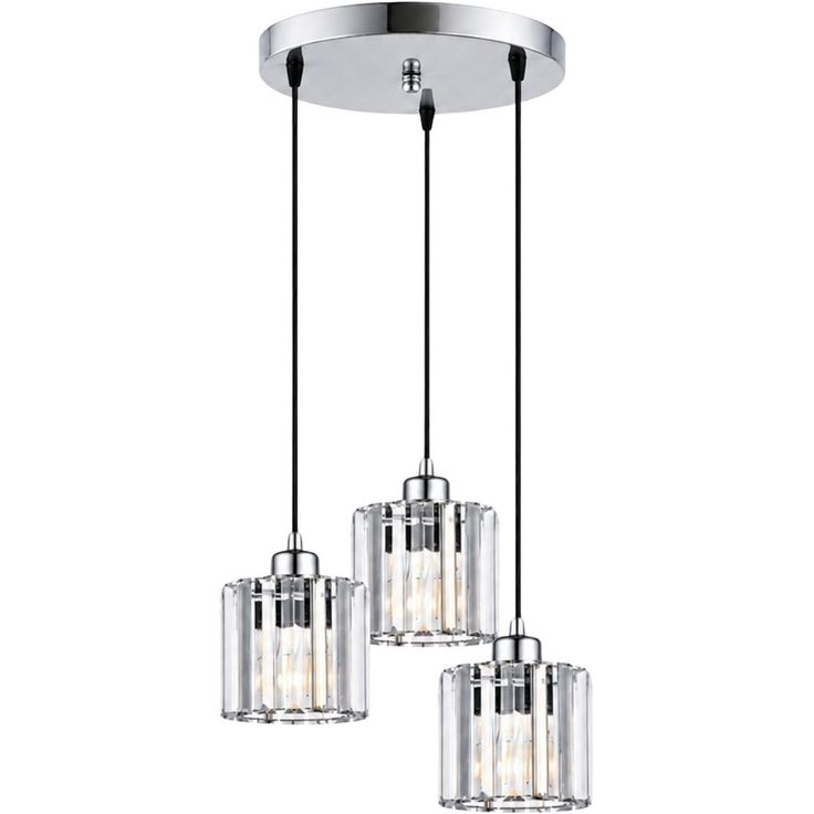 Riippuvalaisin Linento Lighting Yakops-15735, 3-osainen, E27, hopea