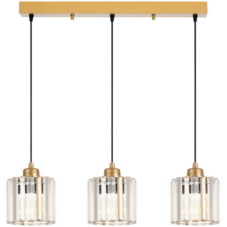 Riippuvalaisin Linento Lighting Yakops-15746, 3-osainen, E27, kulta