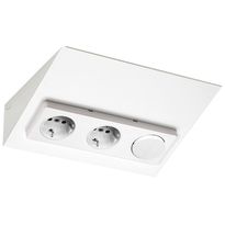 Pistorasia Limente Luxa-31, 30W, 24V LED-virtalähde, kytkin, valkoinen, Verkkokaupan poistotuote