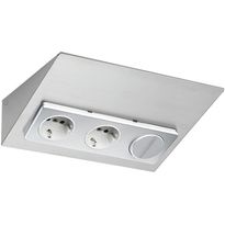 Pistorasia Limente Luxa-32, 30W, 24V LED-virtalähde, kaksoiskytkin, rst