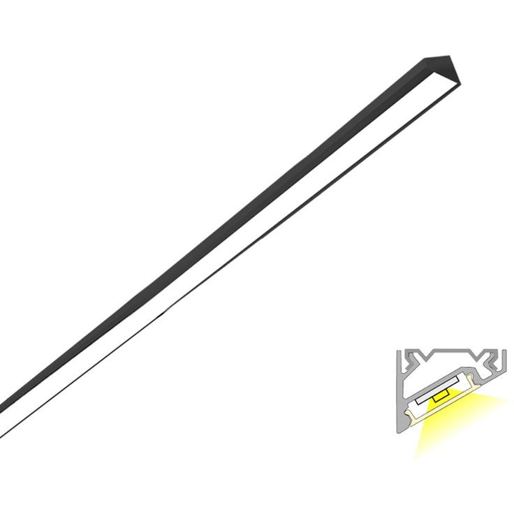 LED-profiili Limente LED-LUXOR 40 CCT LUX, 2700-6000K, 58W, musta, 4m