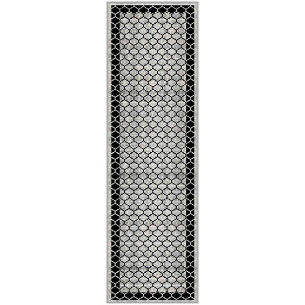 Matto Linento WOOYLK0010, 100x150cm, valkoinen/harmaa