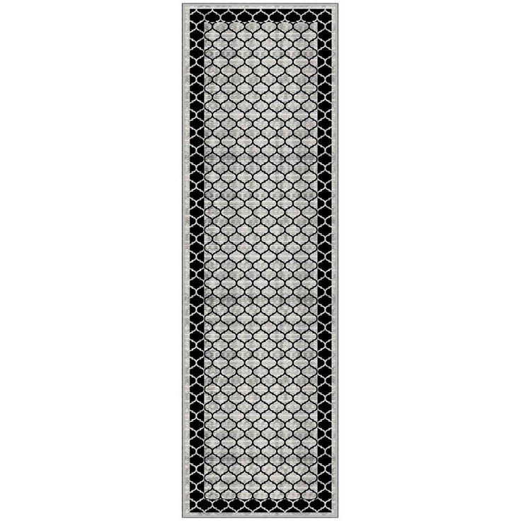Matto Linento WOOYLK0010, 100x150cm, valkoinen/harmaa