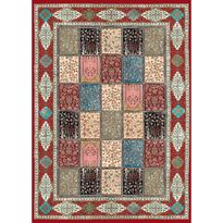 Käytävämatto Linento EXFAB226, 80x150cm, beige/punainen