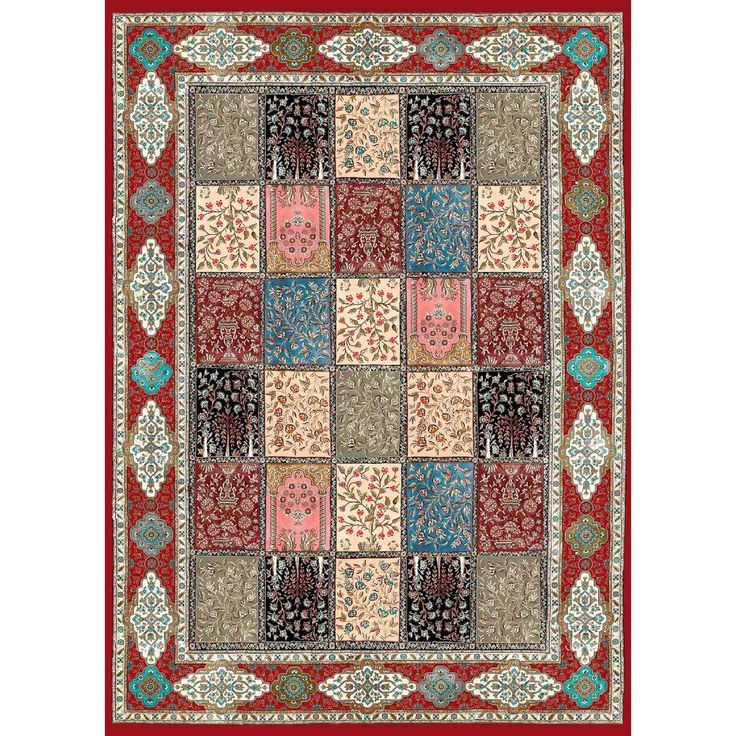 Käytävämatto Linento EXFAB226, 80x150cm, beige/punainen
