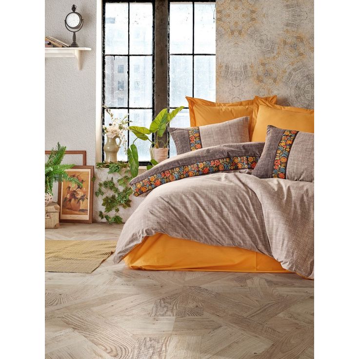 Vuodevaatesetti Linento Folk Art, beige