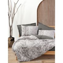 Vuodevaatesetti Linento Odin, ruskea/valkoinen