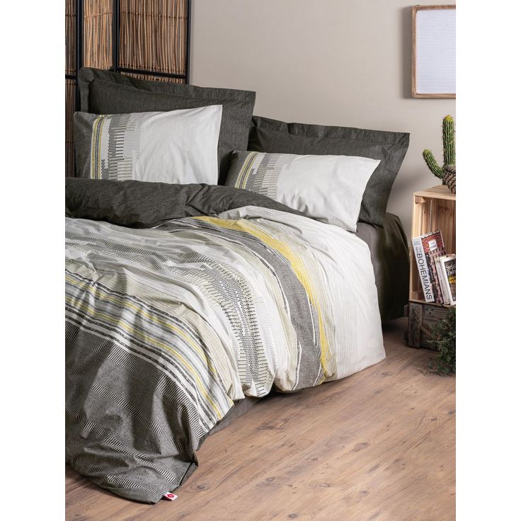 Vuodevaatesetti Linento Taron, beige/harmaa