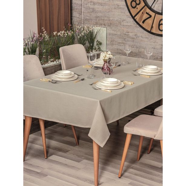 Pöytäliina Linento Plain 160, 155x 160cm, beige