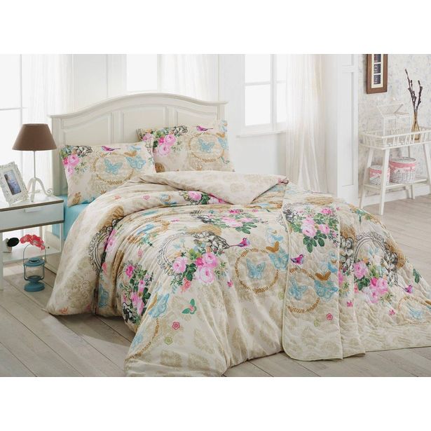 Parivuoteen vuodevaatesetti Linento Angel, beige