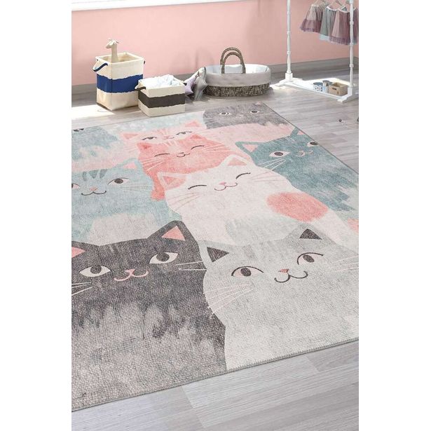 Matto Linento Kissakaverit (FL 57), vaaleanpunainen/sininen, eri kokoja