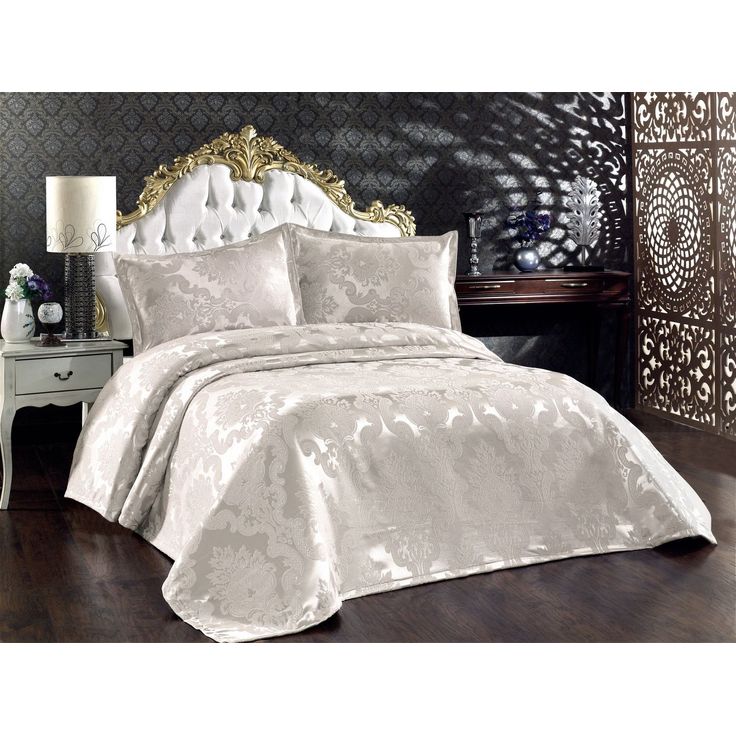 Parivuoteen päiväpeitto + 2 tyynyliinaa Linento Beste, 240x260cm + 60x80cm, eri värejä