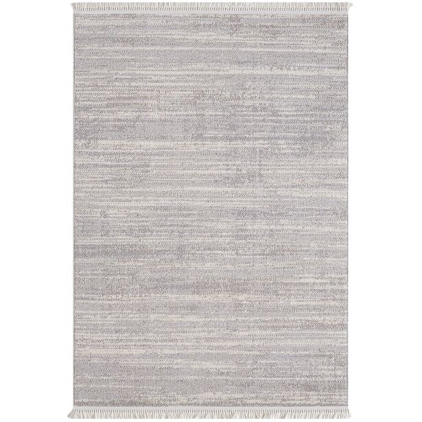 Matto Linento Bastia 1276 kudottu 100x200cm kermanvalkoinen/harmaa