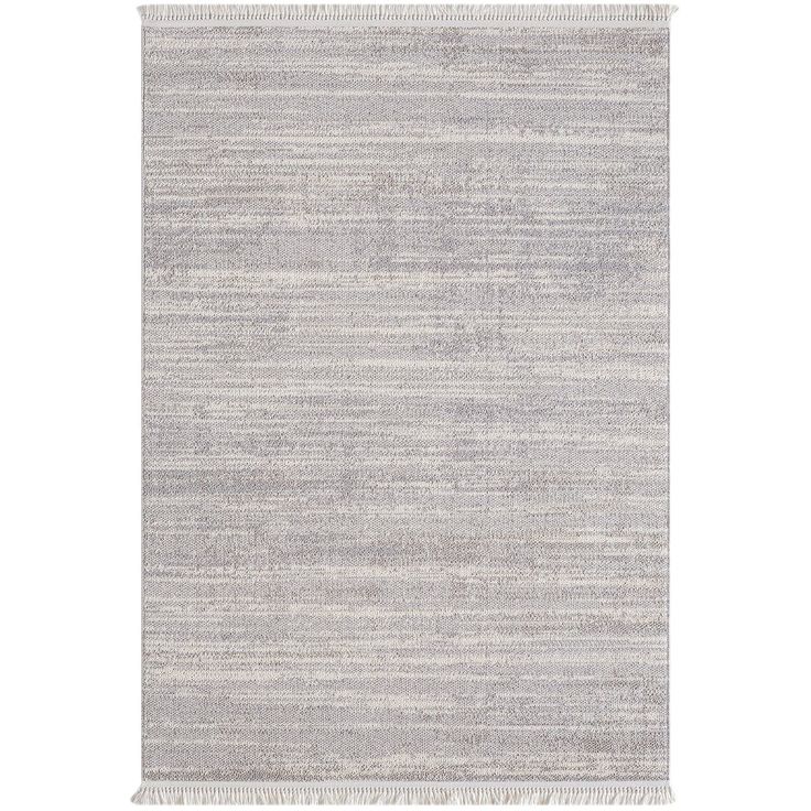 Matto Linento Bastia 1276 kudottu 100x200cm kermanvalkoinen/harmaa