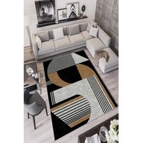 Matto Linento W725, mustavalkoinen/beige, eri kokoja