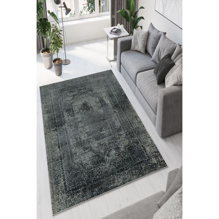 Käytävämatto Linento W932, 80x150cm, tummanharmaa
