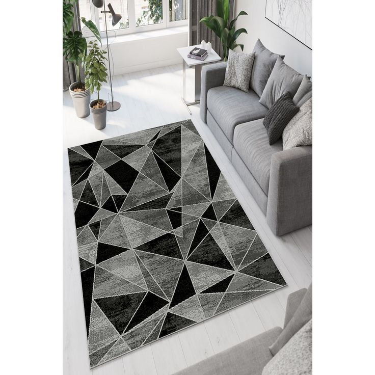 Käytävämatto Linento W942, 80x120cm, harmaa