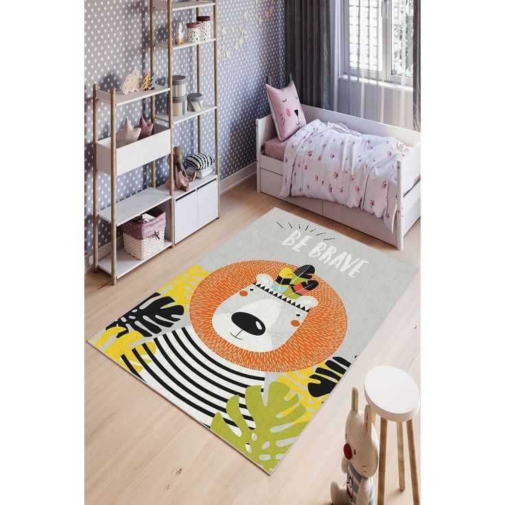 Lastenhuoneen matto Linento W1003, harmaa, eri kokoja