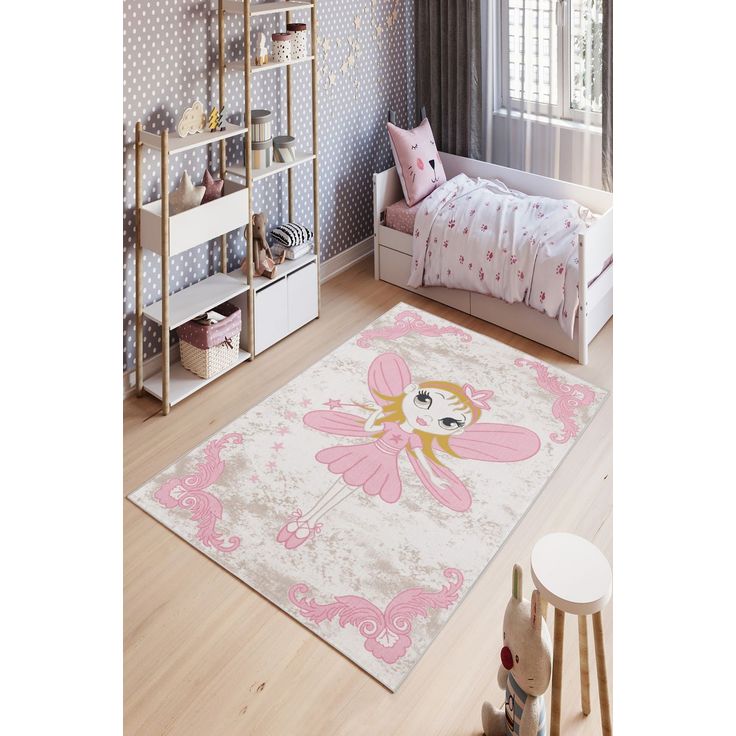 Lastenhuoneen matto Linento W1018, 60x100cm, beige