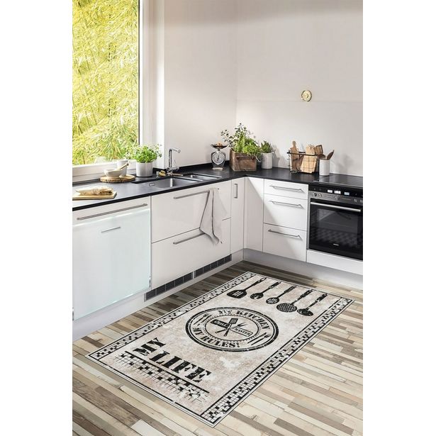 Keittiön matto Linento W1028, beige, eri kokoja
