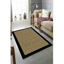 Käytävämatto Linento W1054, 80x120cm, beige/musta