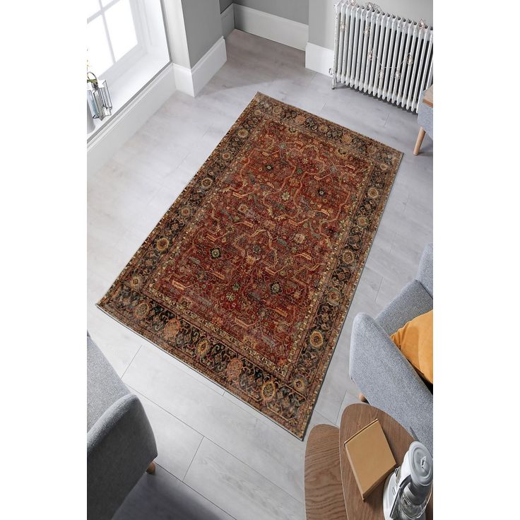 Käytävämatto Linento W1076, 80x120cm, punainen