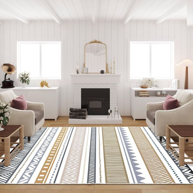 Käytävämatto Linento W1079, 80x120cm, beige