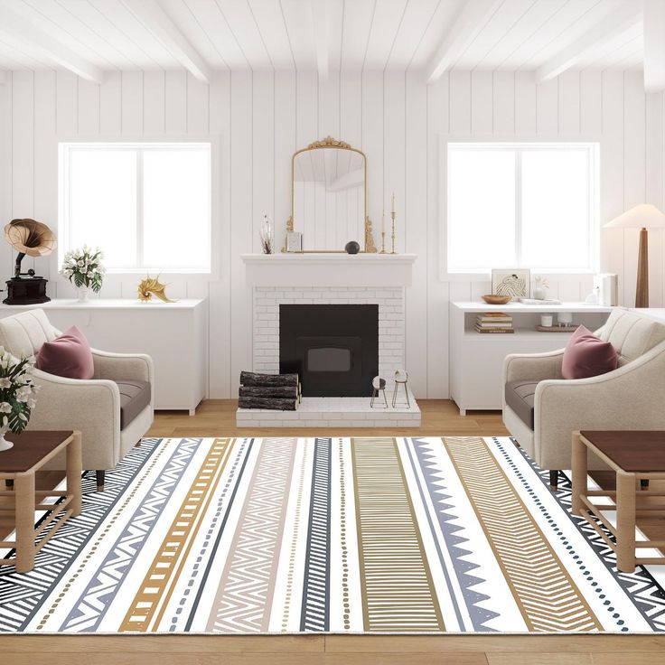 Käytävämatto Linento W1079, 80x120cm, beige