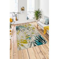 Käytävämatto Linento W1184, 80x150cm, sininen/keltainen