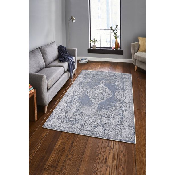 Matto Linento Wilmina 100x150cm siniharmaa