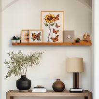Puinen seinähylly Linento Furniture Huhu291, leveys 60cm, ruskea