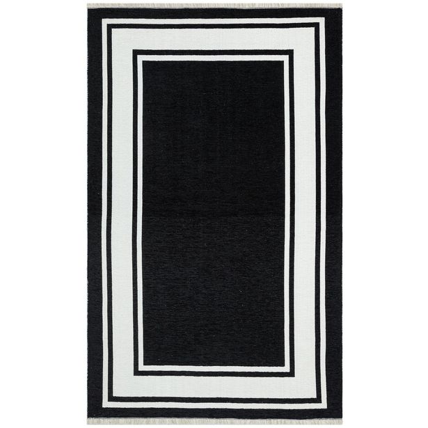 Käytävämatto Linento Serilda 75x150cm mustavalkoinen