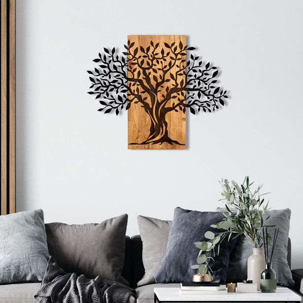 Seinäkoriste Linento Furniture Sogut, ruskea/musta