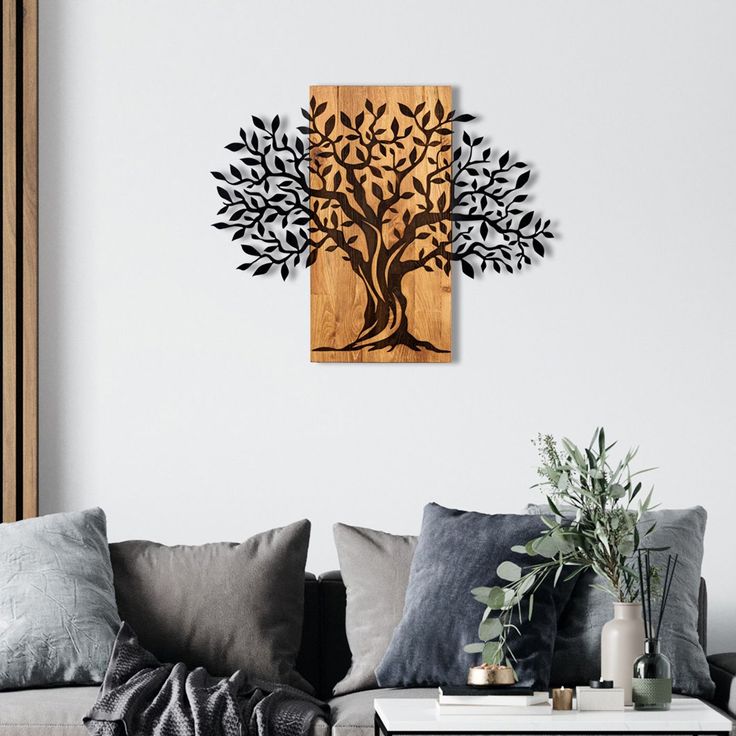 Seinäkoriste Linento Furniture Sogut, ruskea/musta