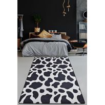 Käytävämatto Linento Cow, 80x150cm, mustavalkoinen