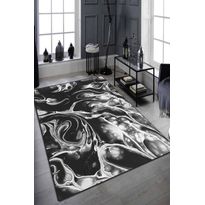 Matto Linento Mystery, 200x290cm, musta/valkoinen, Verkkokaupan poistotuote