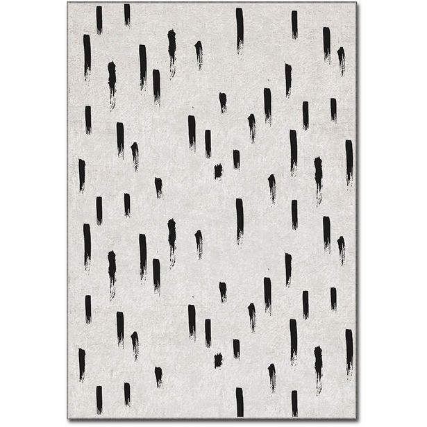 Matto Linento Arden, 160x230cm, mustavalkoinen