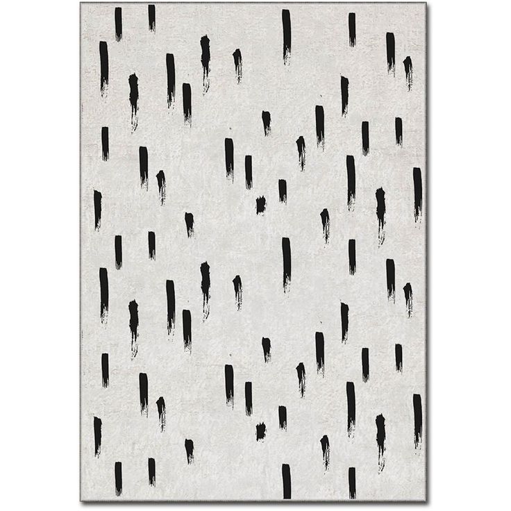 Matto Linento Arden, 160x230cm, mustavalkoinen