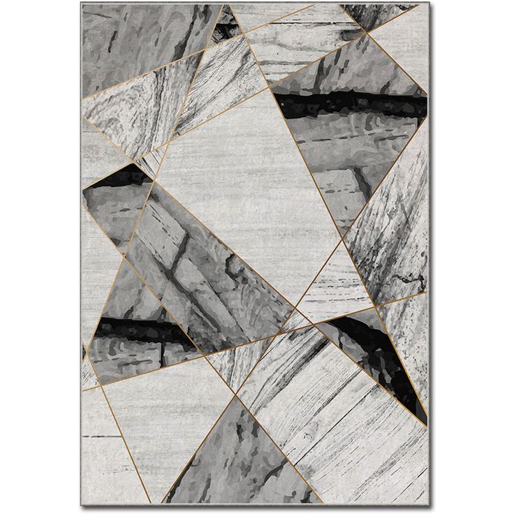 Matto Linento Pyra 120x180cm harmaa/kulta