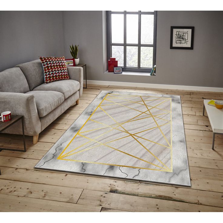 Matto Linento ASR CRPT-80, 180x280cm, harmaa/kulta