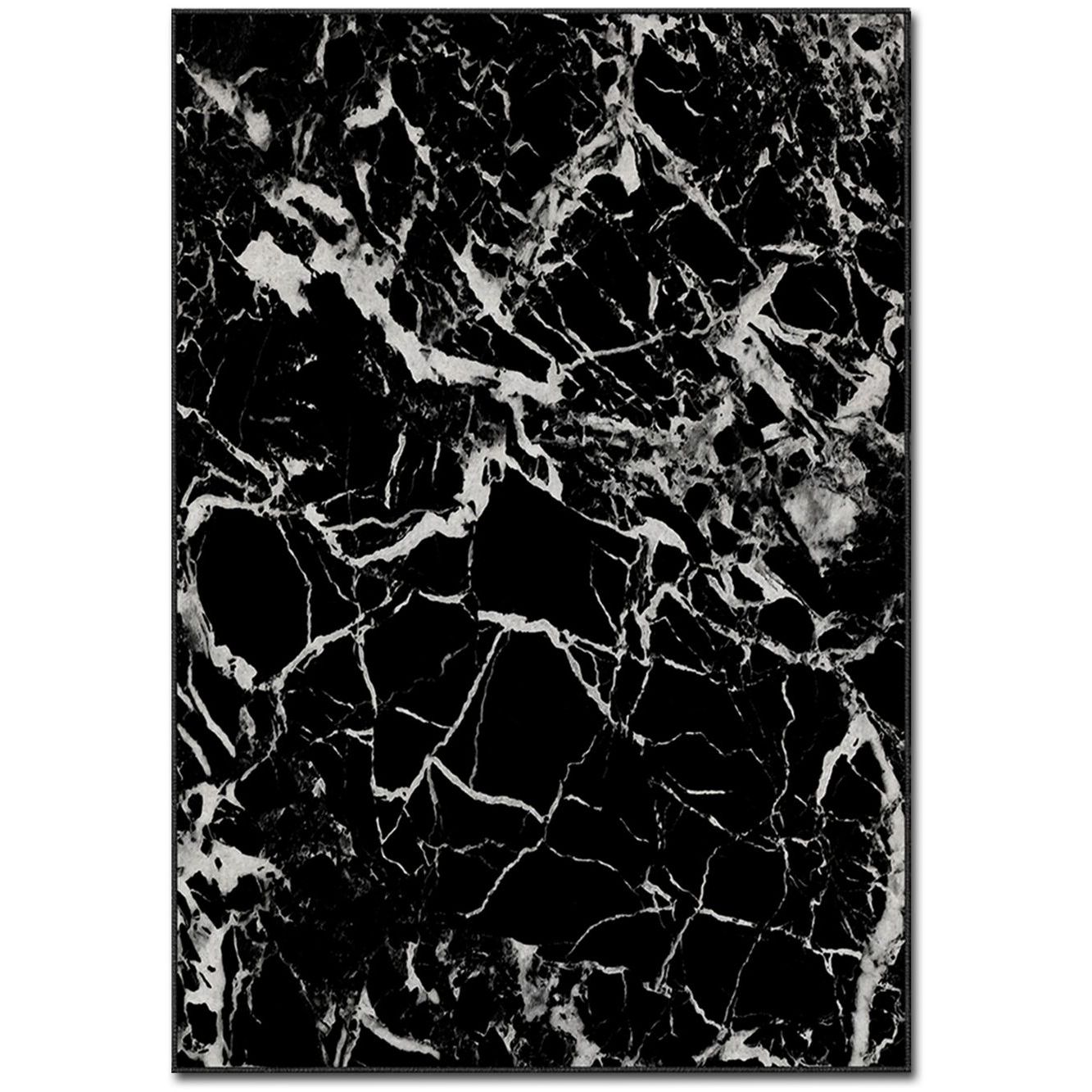 Matto Linento ASR CRPT-91, 140x220cm, mustavalkoinen