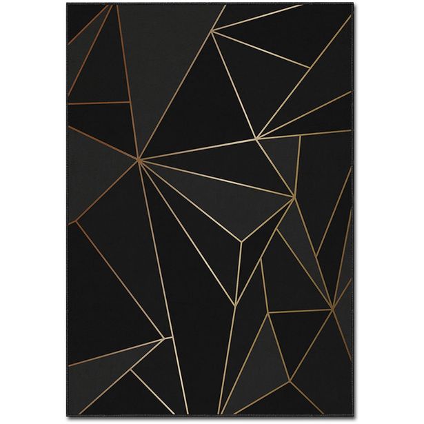 Käytävämatto Linento ASR CRPT-107, 80x140cm, musta/kulta