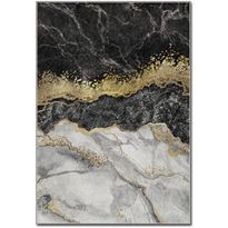 Matto Linento Carrara, 160x230cm, harmaa/kulta